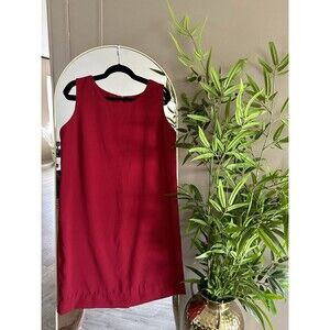 Studio 1 Red Sleeveless Zip Back Knee Length Dress Size 16‎